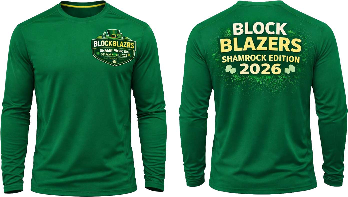 Block Blazers 2026 Shamrock 5K Performance Long Sleeve